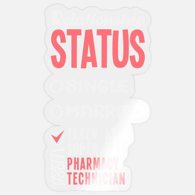 Pharmacien Technicien Pharmaceutique - Sticker taille S (10 x 10 cm) - brillant transparent
