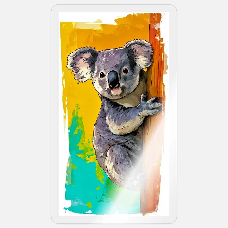 Koala - Sticker Größe S (10 x 10 cm) - Transparent glänzend