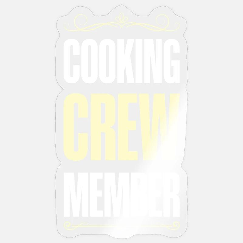 Équipe de cuisine - Sticker taille S (10 x 10 cm) - brillant transparent