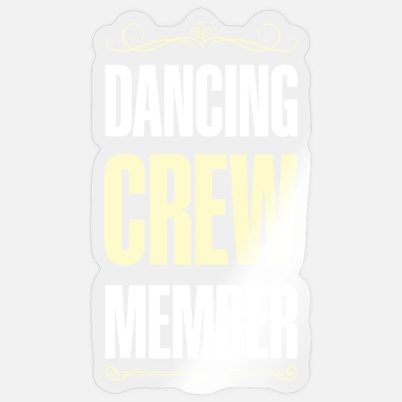Dancing Crew - Sticker Größe S (10 x 10 cm) - Transparent glänzend