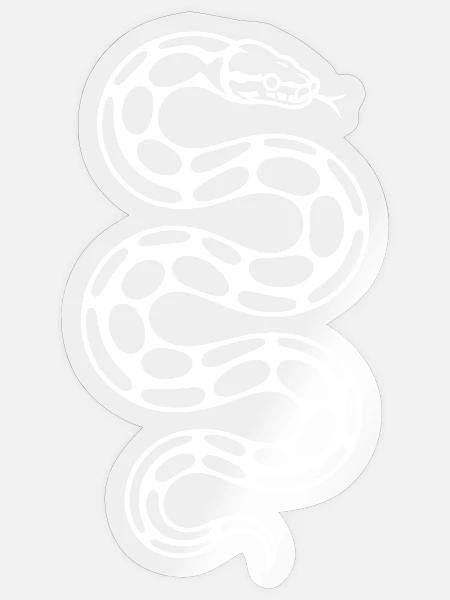 Schlangen-Silhouette im Kontrast - Sticker Größe S (10 x 10 cm) - Transparent glänzend