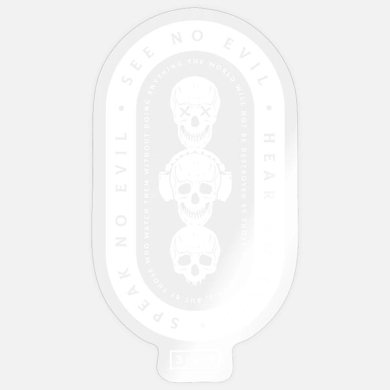 See No Evil, Hear No Evil, Speak No Evil Sticker size S (10 x 10 cm)