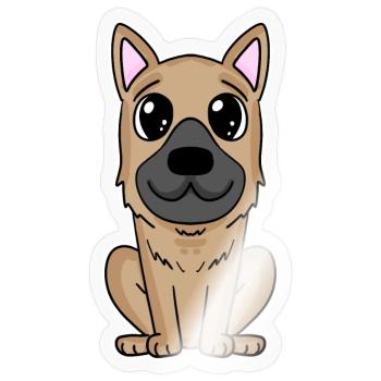 Deutscher Schäferhund Hund Hundebesitzer - Sticker Größe S (10 x 10 cm) - Transparent glänzend - Vorne