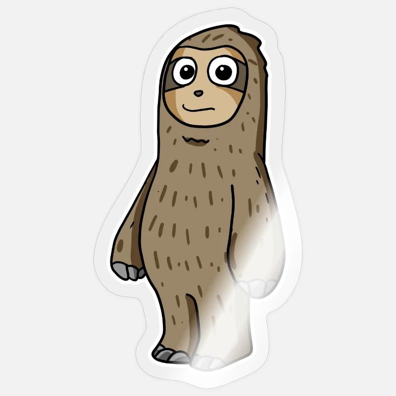 Sloth motif - Sticker size S (10 x 10 cm) - transparent glossy