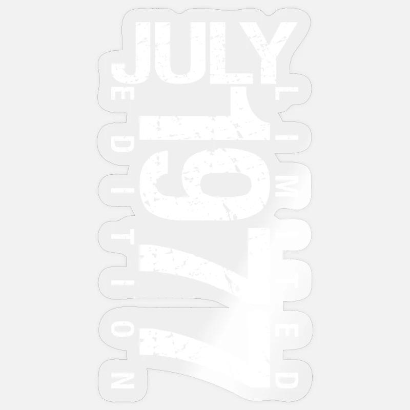 Juli 1977 Juli Geburtstagsgeschenk Juli 1977 - Sticker Größe S (10 x 10 cm) - Transparent glänzend