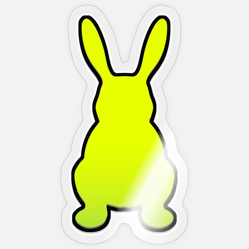 Rabbit - Sticker size S (10 x 10 cm) - transparent glossy