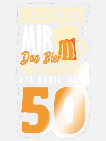 Lustiges 50. Geburtstag Geburtstagsshirt Geschenk - Sticker Größe S (10 x 10 cm) - Transparent glänzend