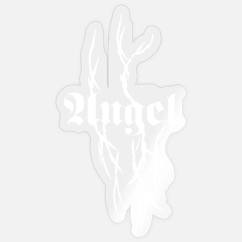 Gothic Thorns Typography Sticker size S (10 x 10 cm)