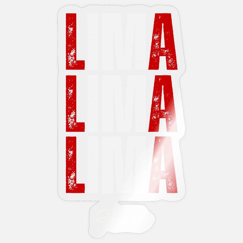 Lima, Peru, peruanischer Stolz - Sticker Größe S (10 x 10 cm) - Transparent glänzend