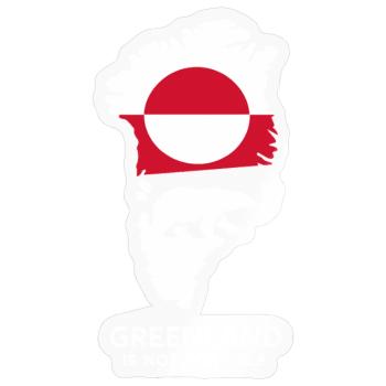 Greenland Polar Bear Flag Arctic Nature Gift - Sticker size S (10 x 10 cm) - transparent glossy - Front