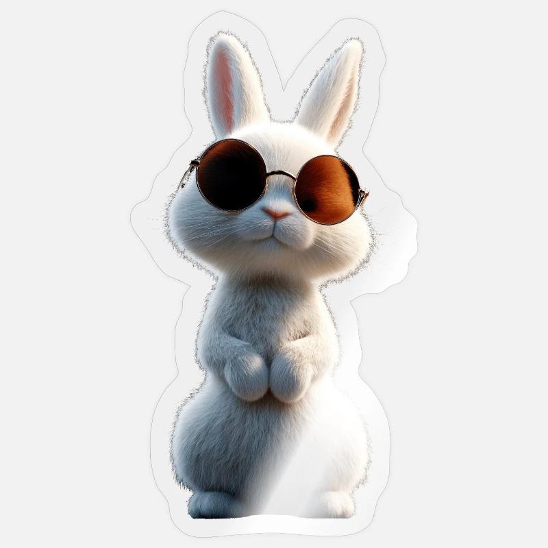 Mountain Rabbit Arctic Hare Albino Rabbit White Rabbit Sticker size S (10 x 10 cm)