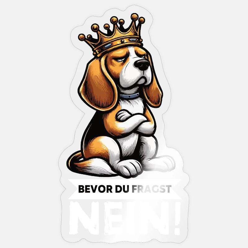 Bevor Du Fragst Beagle Beaglebesitzer Beaglehalter - Sticker Größe S (10 x 10 cm) - Transparent glänzend
