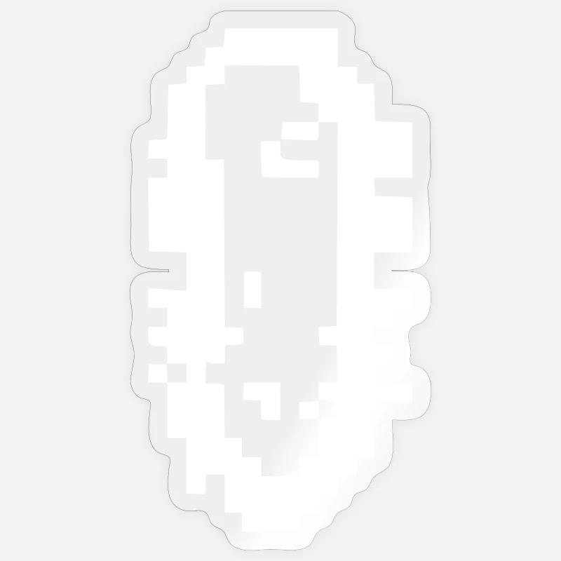 Germe de pixel art bactérien - Sticker taille S (10 x 10 cm) - brillant transparent