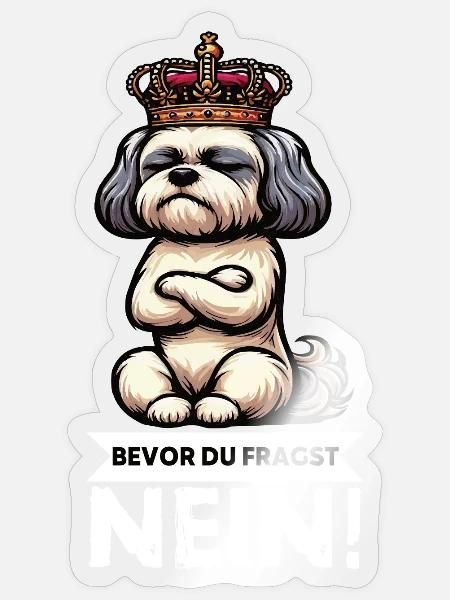 Bevor Du Fragst Nein Bolonka Bolonka Zwetna - Sticker Größe S (10 x 10 cm) - Transparent glänzend