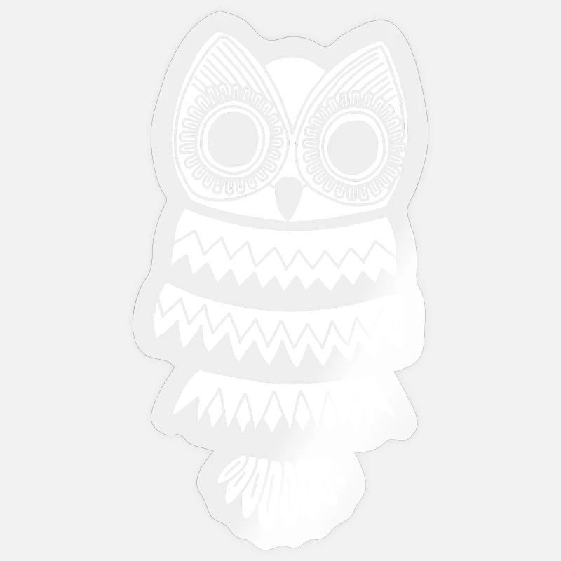 Die Weiße Eule Sticker Größe S (10 x 10 cm)