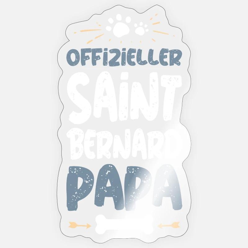 SAINT_BERNARD - Sticker size S (10 x 10 cm) - transparent glossy