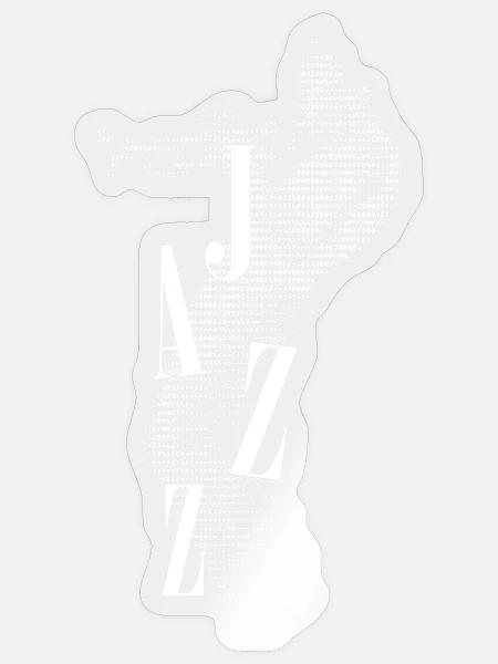 Icon Jazz ASCII-Kunst - Sticker Größe S (10 x 10 cm) - Transparent glänzend
