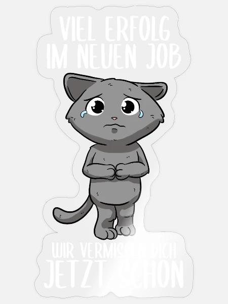 Abschied Jobwechsel Lustiges Abschiedsgeschenk - Sticker Größe S (10 x 10 cm) - Transparent glänzend