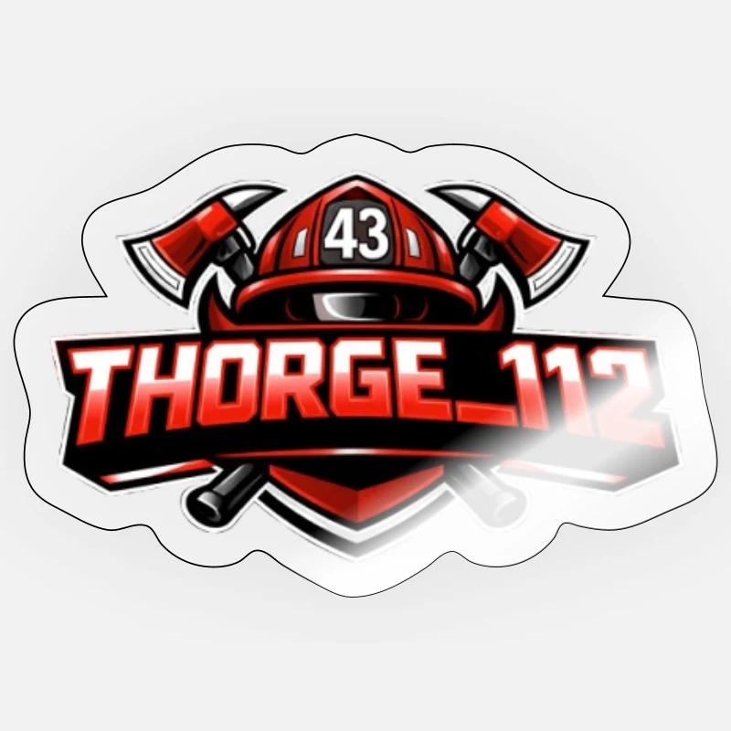 thorge_112 logo - Sticker size S (10 x 10 cm) - transparent glossy