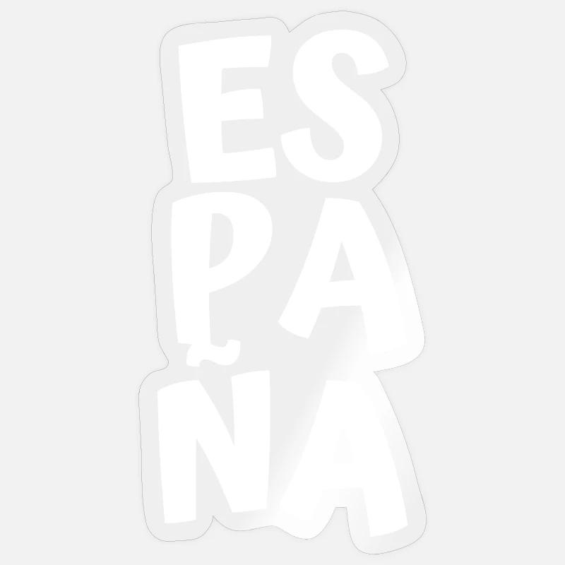 Espagne - Sticker taille S (10 x 10 cm) - brillant transparent