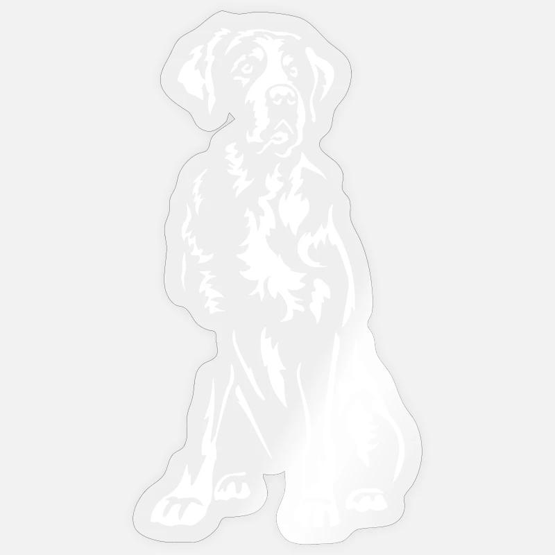 Großer Schweizer Sennenhund "Black Edition" - Sticker Größe S (10 x 10 cm) - Transparent glänzend