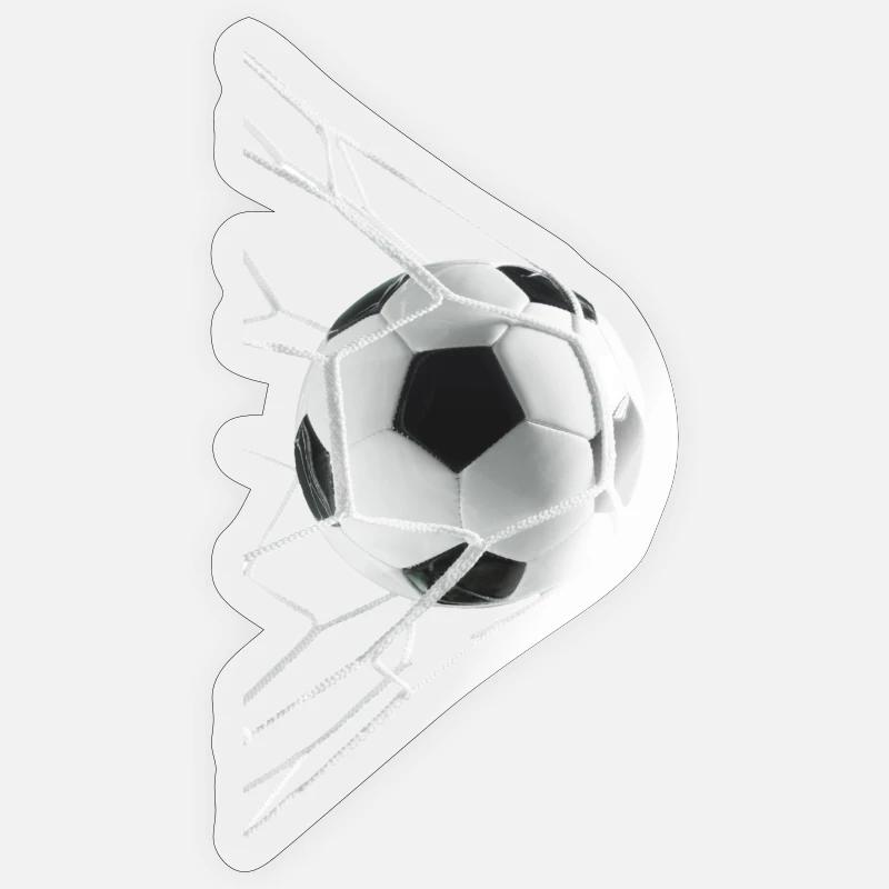 Fußball - Sticker Größe S (10 x 10 cm) - Transparent glänzend