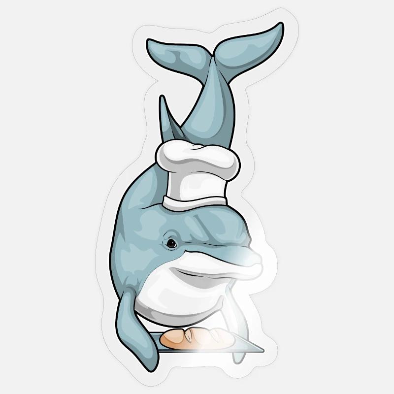 Pain Delfin Baker - Sticker taille S (10 x 10 cm) - brillant transparent