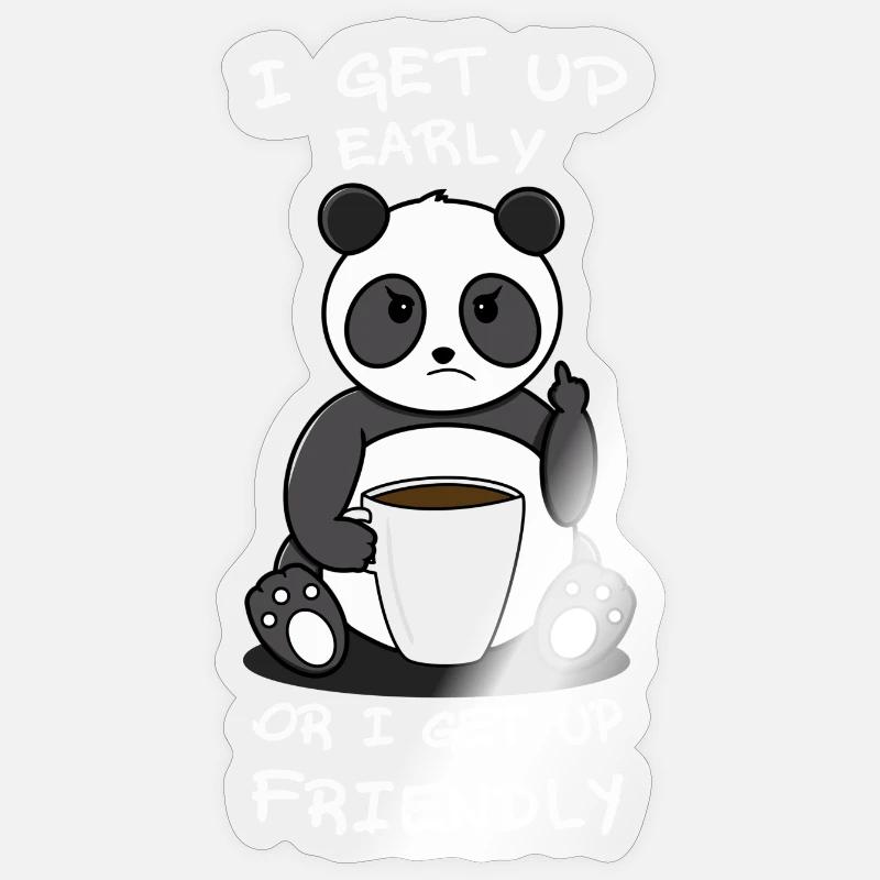 Früh oder freundlich Sticker Größe S (10 x 10 cm)