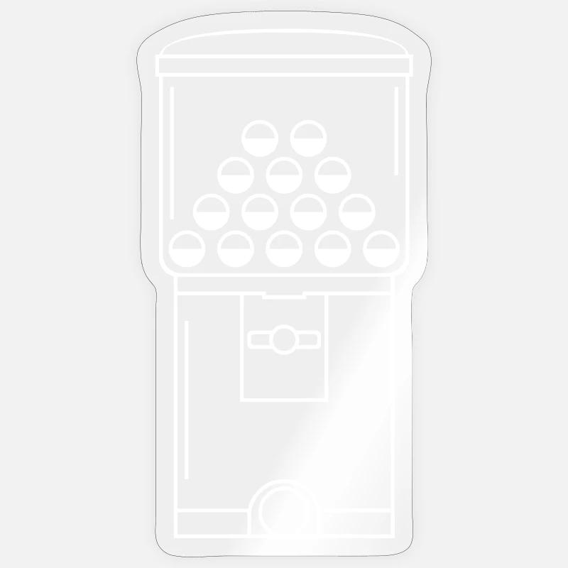 Capsule vending machine - Sticker size S (10 x 10 cm) - transparent glossy