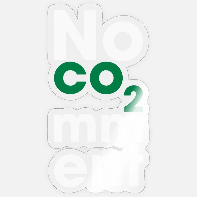 No CO2 Comment – Clean Energy Statement Sticker size S (10 x 10 cm)