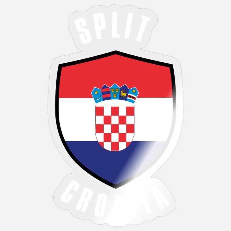 Split Croatia Shield - Sticker size S (10 x 10 cm) - transparent glossy