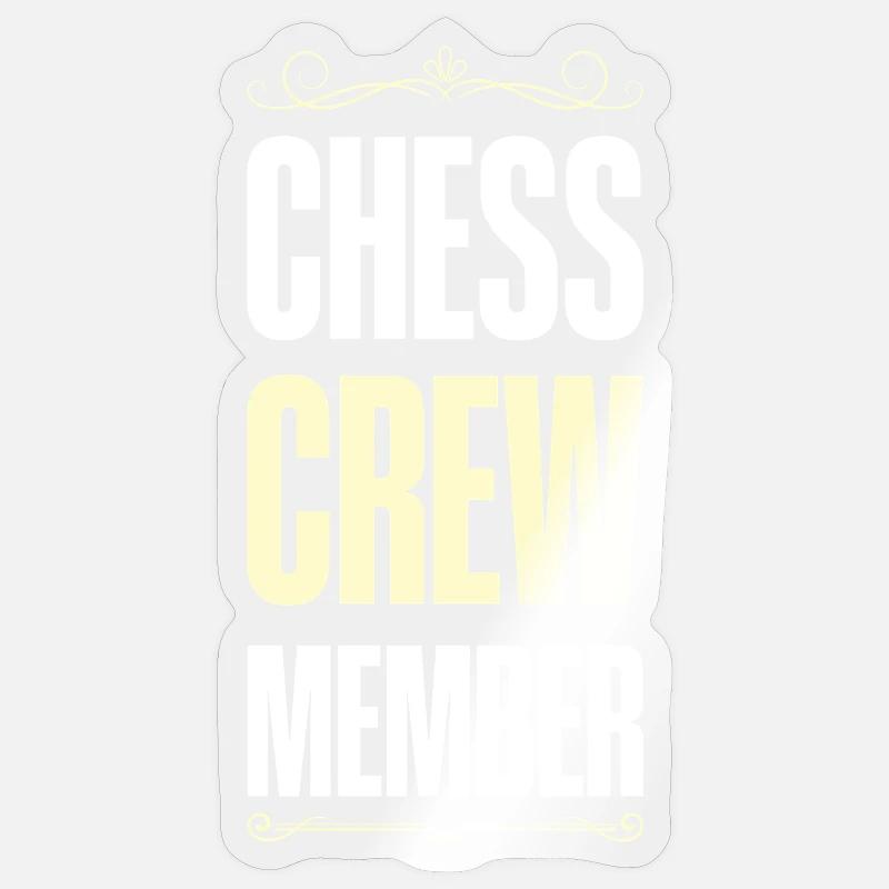 Équipe d’échecs - Sticker taille S (10 x 10 cm) - brillant transparent