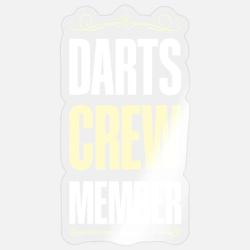 Équipe de fléchettes - Sticker taille S (10 x 10 cm) - brillant transparent