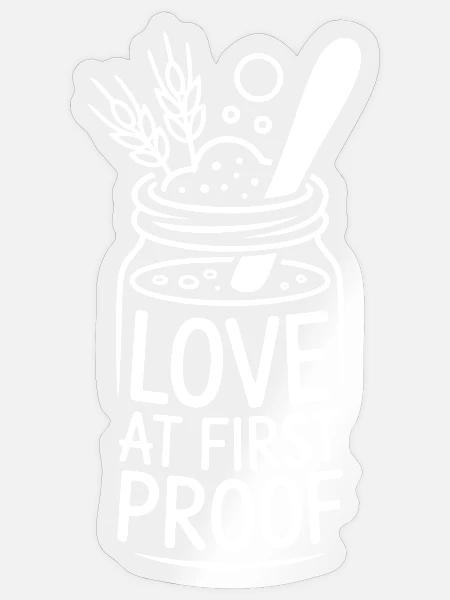 Liebe beim ersten Beweis - Sticker Größe S (10 x 10 cm) - Transparent glänzend
