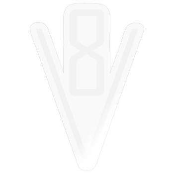 V8 Motor - Sticker Größe S (10 x 10 cm) - Transparent glänzend - Vorne