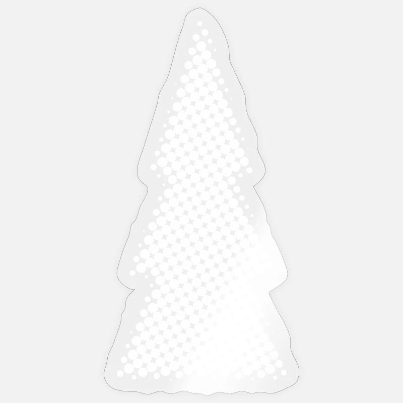 Christmas Tree Silhouette - Sticker size S (10 x 10 cm) - transparent glossy