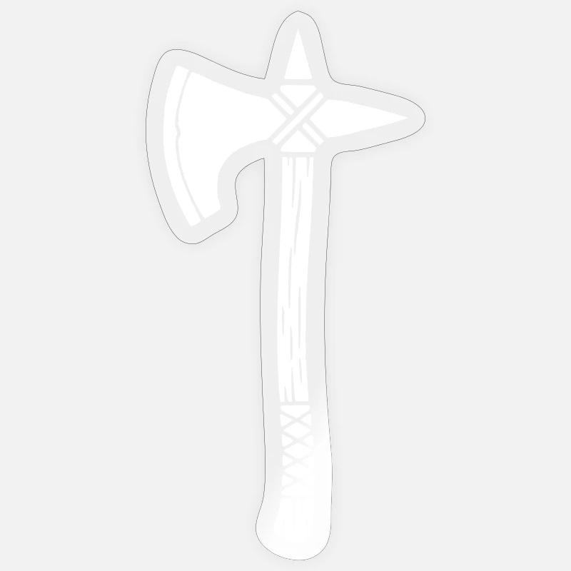 Viking Axe Warrior Medieval Vector Sticker size S (10 x 10 cm)