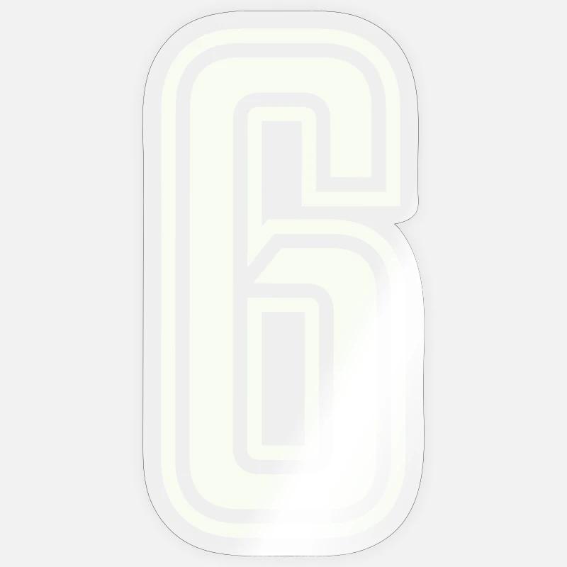 6 - Sticker Größe S (10 x 10 cm) - Transparent glänzend