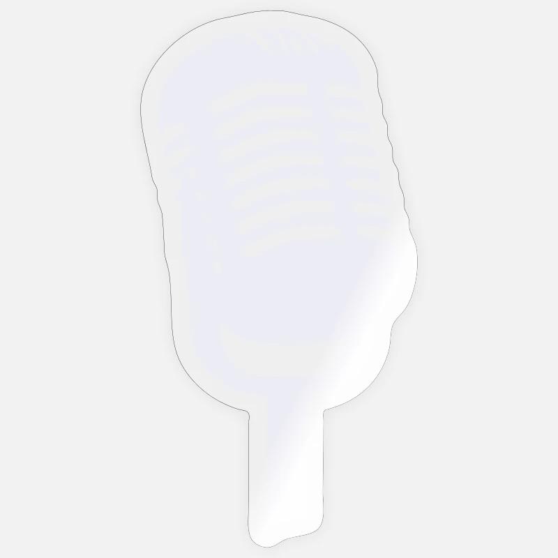 Microphone - Sticker size S (10 x 10 cm) - transparent glossy