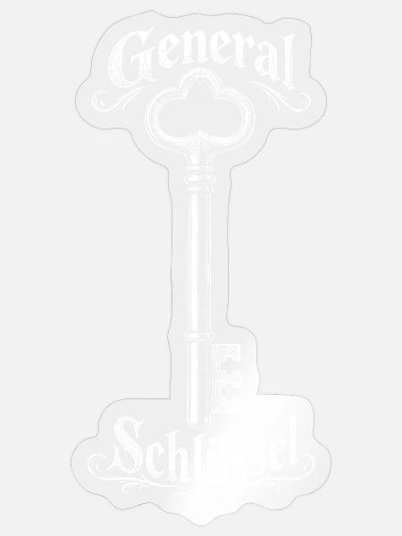 Generalschlüssel - Sticker Größe S (10 x 10 cm) - Transparent glänzend