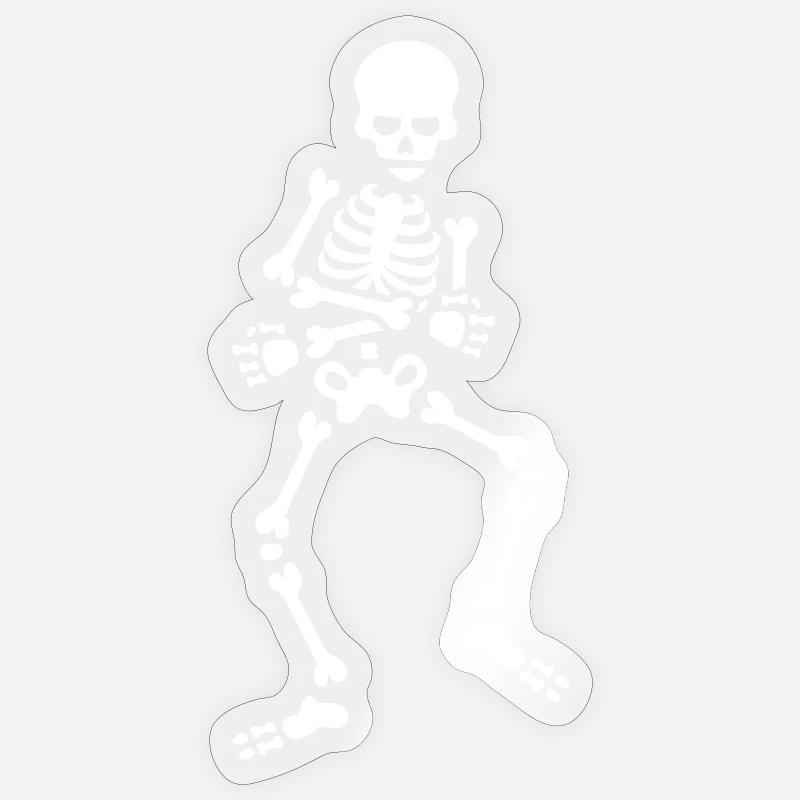 Skidibi dance challenge danse squelette meme Sticker taille S (10 x 10 cm)