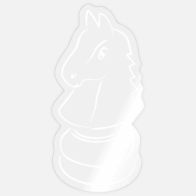 échecs - Sticker taille S (10 x 10 cm) - brillant transparent
