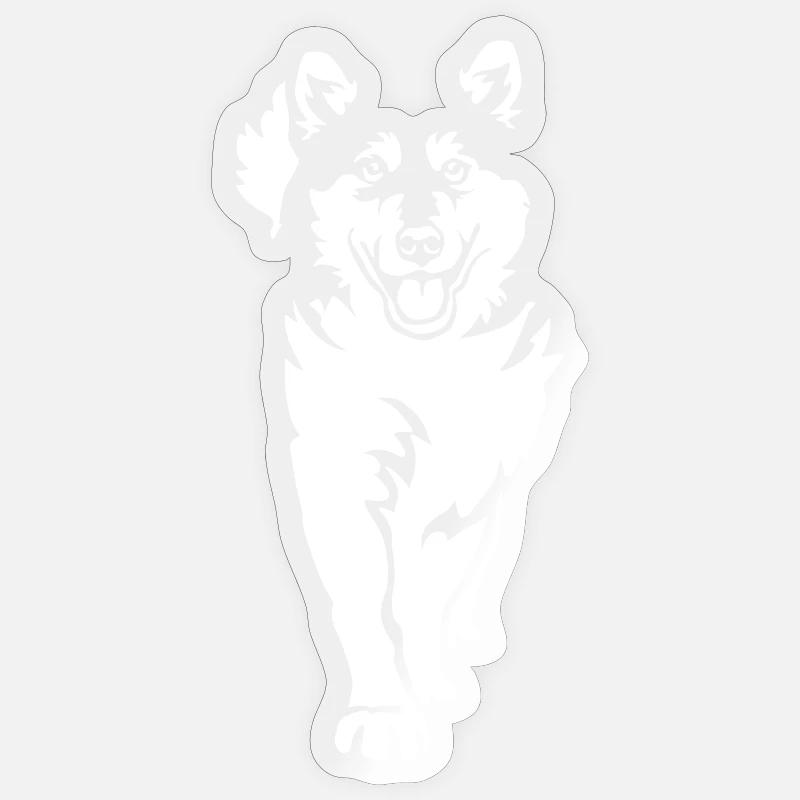 Alaskan Malamute "Black Edition" - Sticker Größe S (10 x 10 cm) - Transparent glänzend