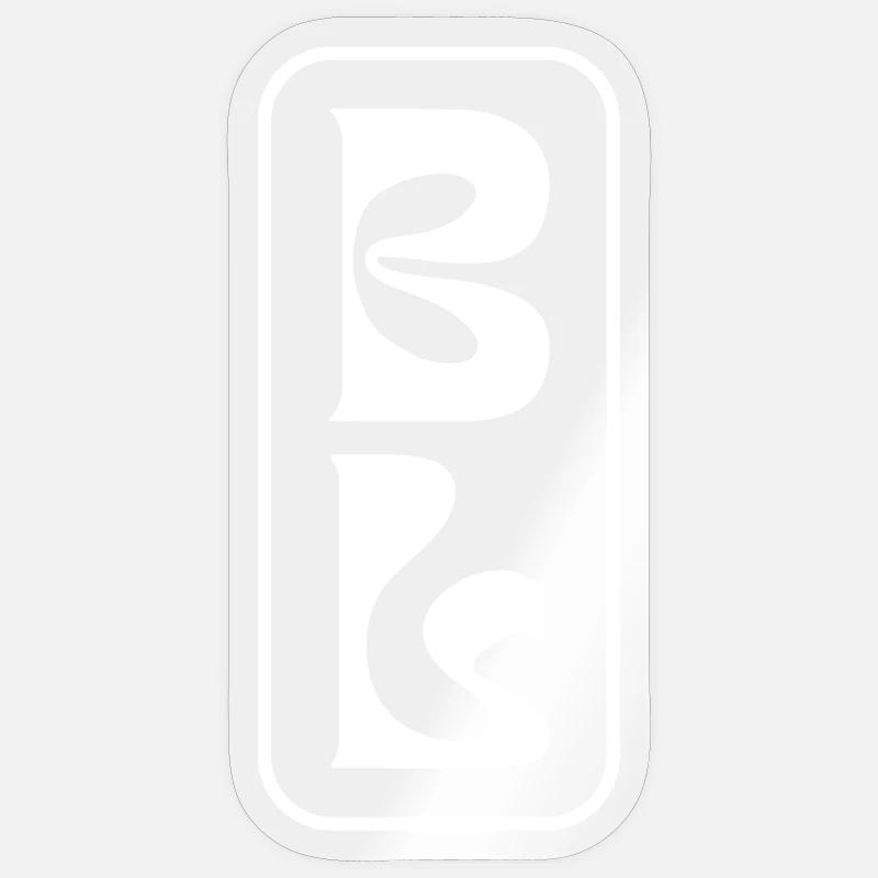 Logo full Blanc - Sticker taille S (10 x 10 cm) - brillant transparent