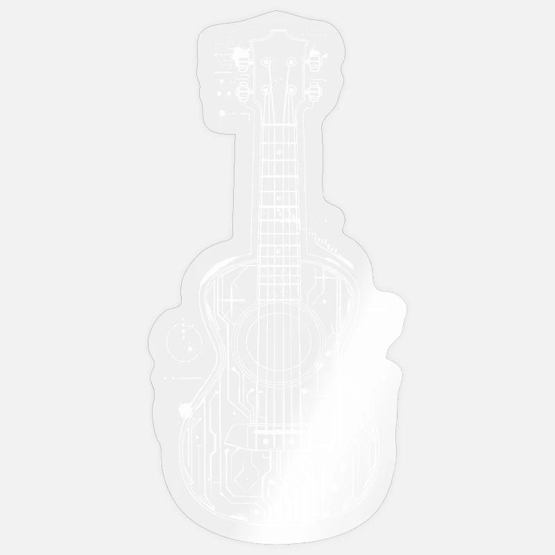 Ukulele Graphics - Sticker size S (10 x 10 cm) - transparent glossy