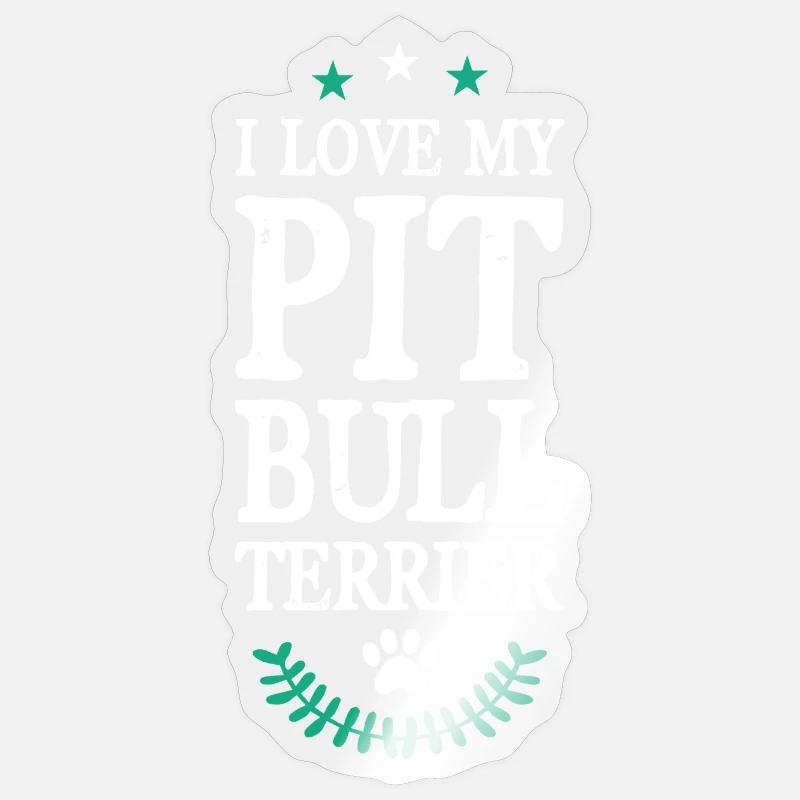 PIT_BULL_TERRIER - Sticker size S (10 x 10 cm) - transparent glossy