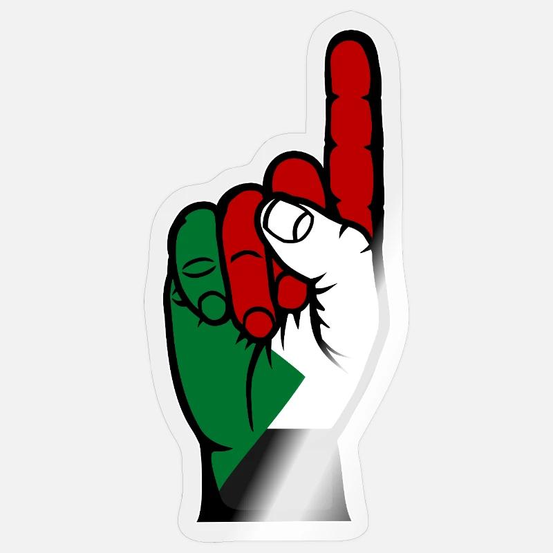Sudan Flagge Nummer 1  - Sticker Größe S (10 x 10 cm) - Transparent glänzend