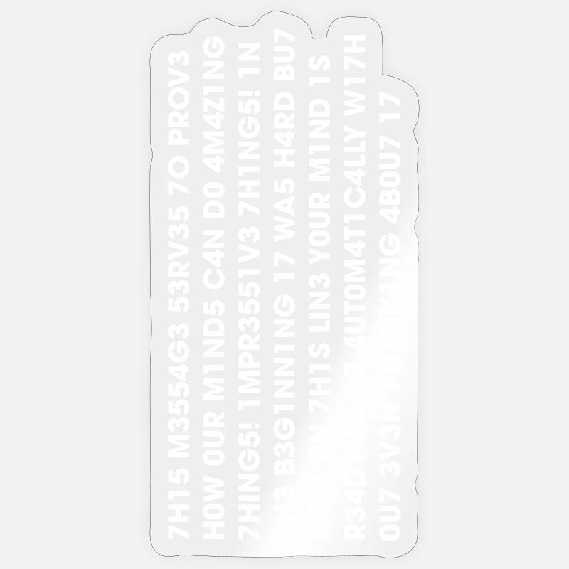 Leetspeak – 1337 Nerd & Geek Chat Meme Design Sticker size S (10 x 10 cm)