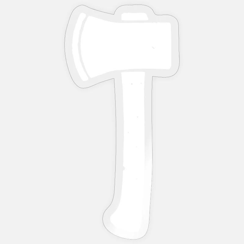 Axt Beil Werkzeug Vektor - Sticker Größe S (10 x 10 cm) - Transparent glänzend