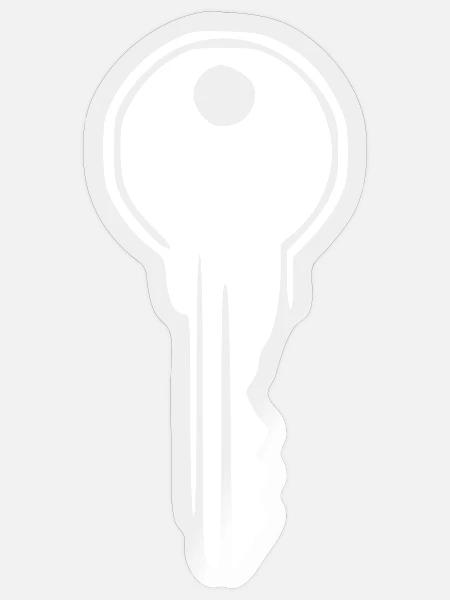 Schlüssel weiß Bauherr Richtfest Geschenk Einzug - Sticker Größe S (10 x 10 cm) - Transparent glänzend